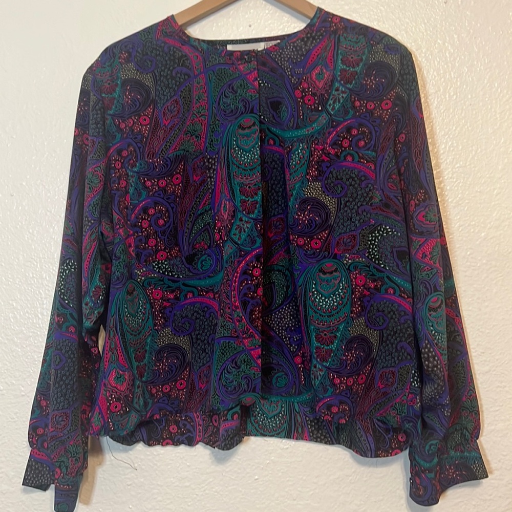 Vintage paisley button up top